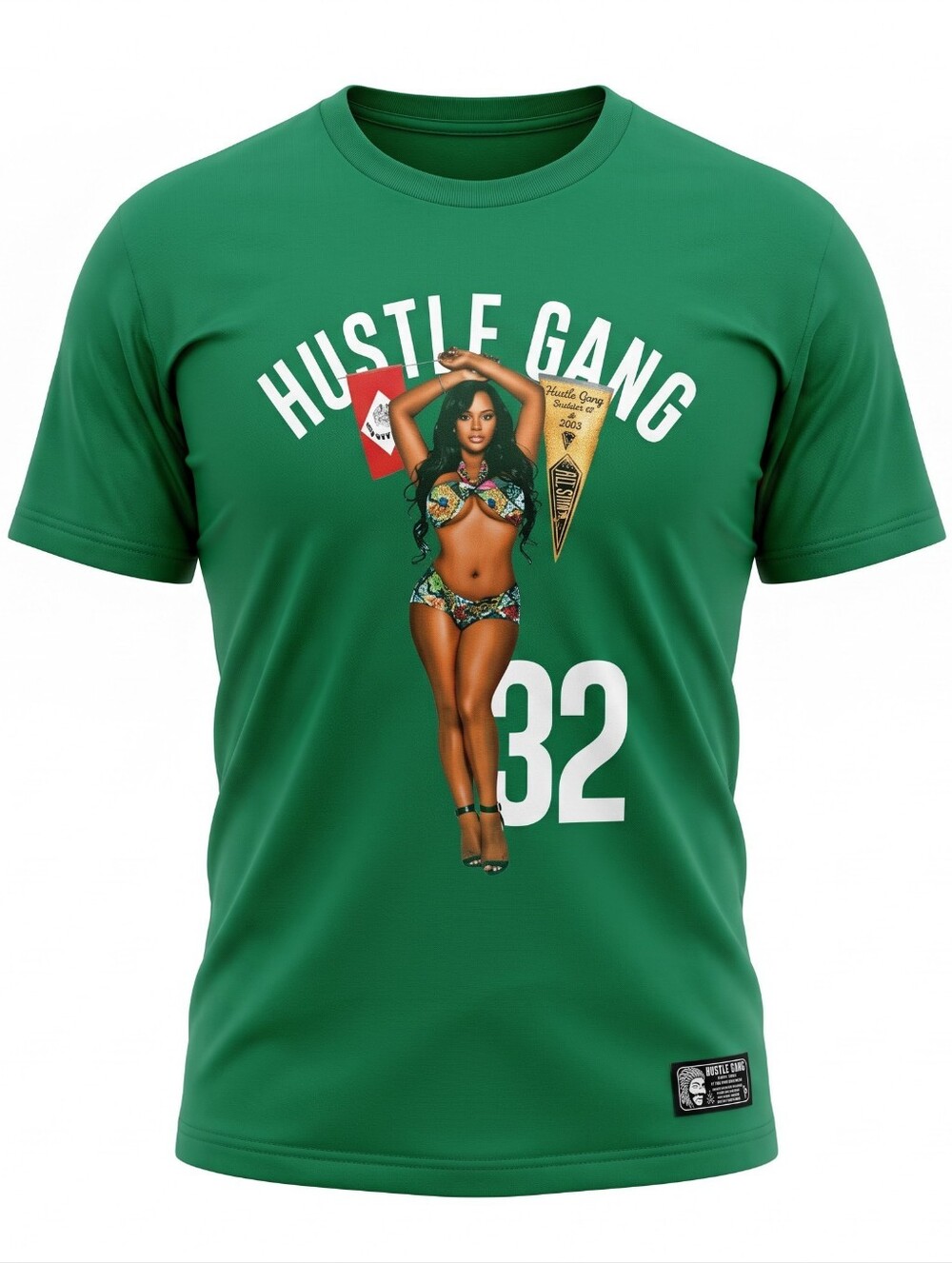 Vintage Hustle Gang "Go Team Girl" Graphic T-Shirt size XL